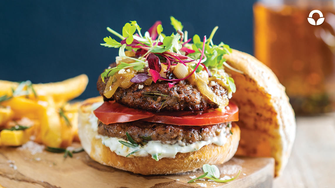 Greek burger lamb