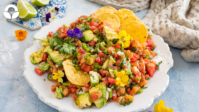 Salmon Watermelon Ceviche