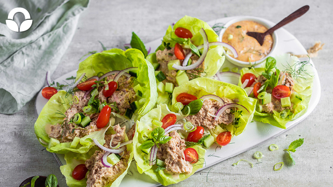 Spicy Tuna Lettuce Cups