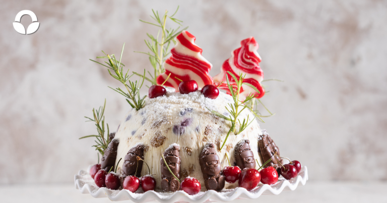 Ginger and Cherry Ice Cream Bombe