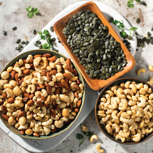 Cashews, Mixed Nuts Assorted or Pumpkin Seeds